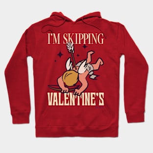 Fallen Cupid Funny Valentines Day Anti Valentines Day Hoodie